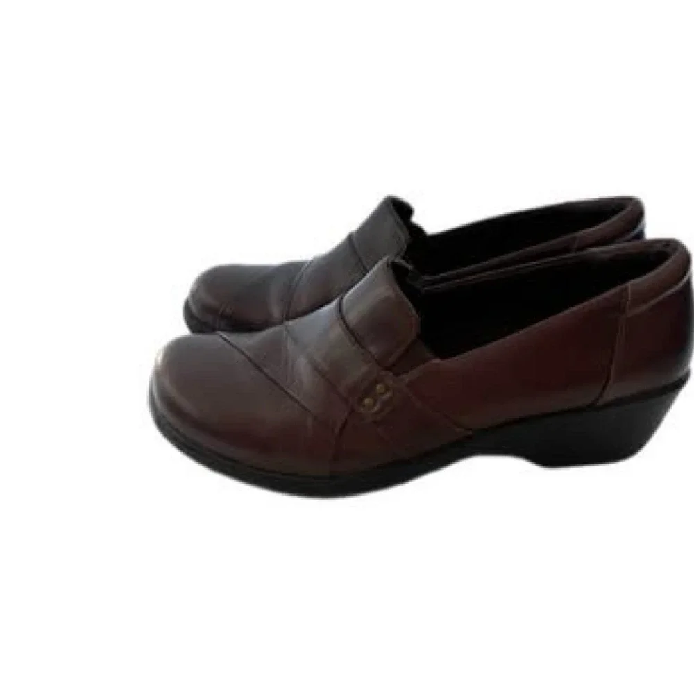 Clark's Size 9 Brown Leather Women's Shoes Loafers